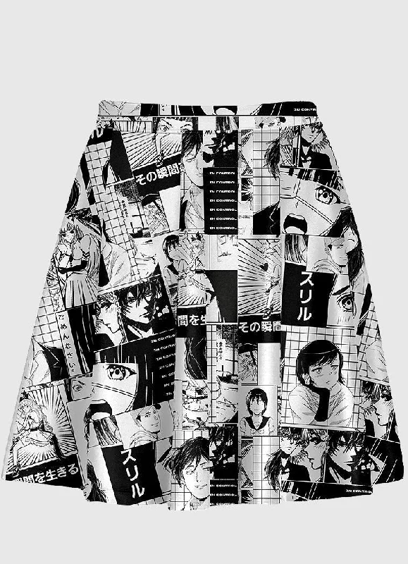 No Drama Manga Skirt silk skirt smooth