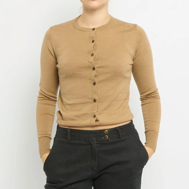 Round Neck Cardigan - UK 8 Elegant Classic Vintage