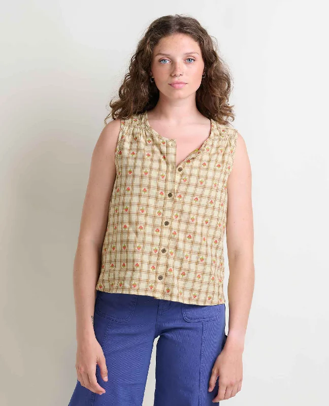 Manzana Button Front Tank one shoulder tank
