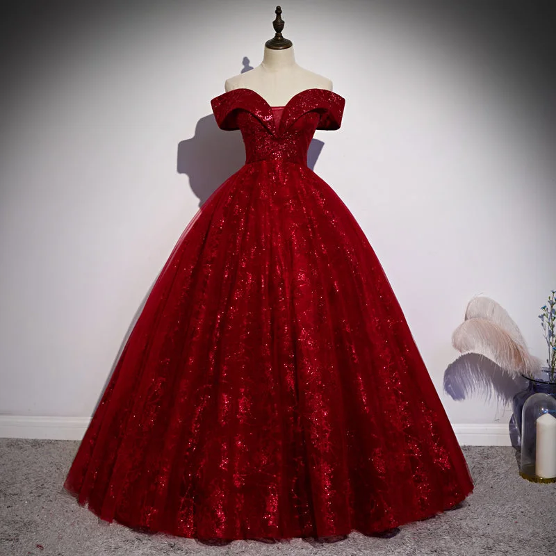 Charming Lace Sweetheart Off Shoulder Gown, Prom Party Dress Tunics Spring floral