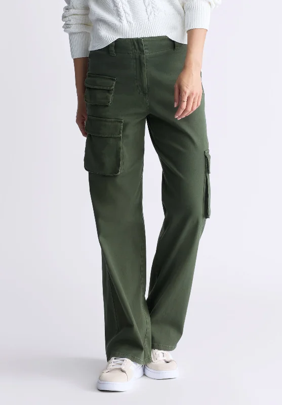 Fellie Women's Cargo Pants, Dark Green - WB0008F Stylish Harem Pants