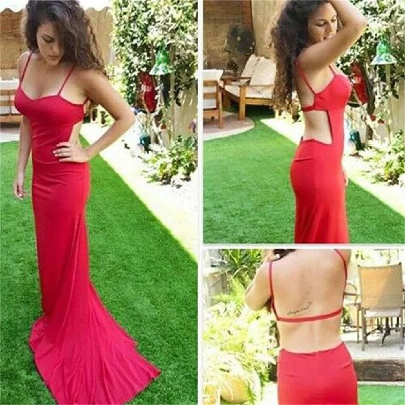 Spaghetti Straps Prom Dresses,Sexy Prom Dresses,Mermaid Party Dresses ,Open Back Prom Dresses,Unique Prom Dresses ,Evening dresses, Prom Dresses,Long Prom Dress,PD0064 Pencil Length Work
