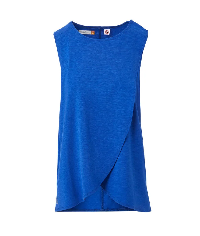 Women's Adaptive Curved Hem Magnetic Tank turquoise tank top