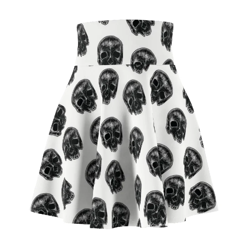 Women's Skater Skirt Kelly Kresconko Black Skull wool skirt breathable