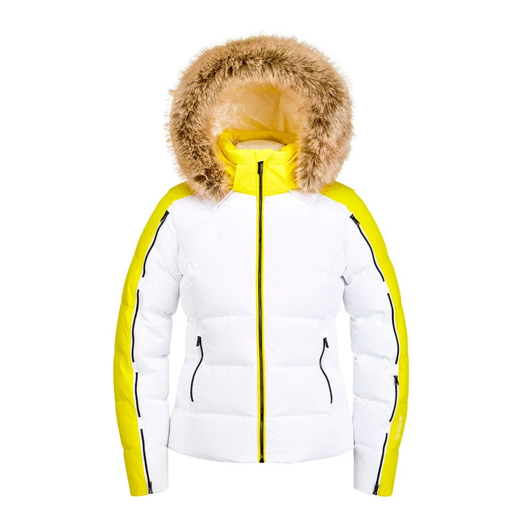 Falline Down Jacket Women's Front Pockets Side Pockets Patch Pockets
