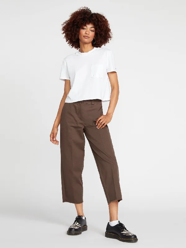 Whawhat Chino Pants - Espresso Fashionable Tapered Leg Pants