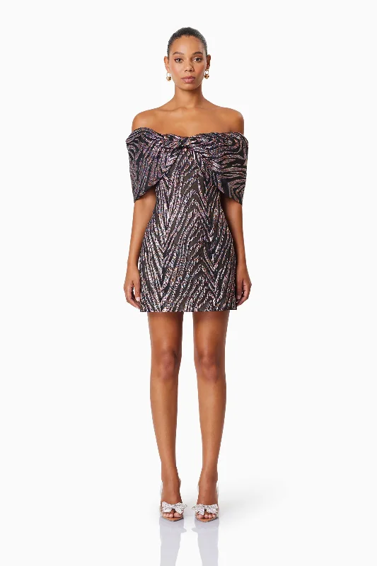 Mikayla Mini Party Dress In Purple Tunics Party sparkling