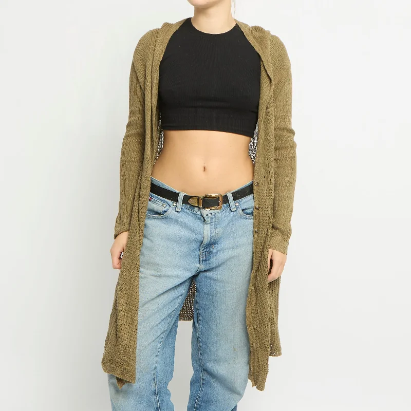 Ralph Lauren Knitted Cardigan - UK 16 Stretchy Elastic Breathable