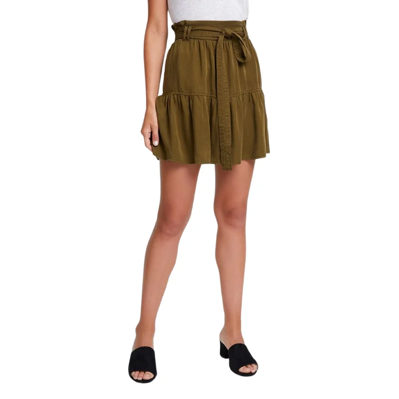 OXXO - Waist Belted Mini Skirt lace skirt elegant