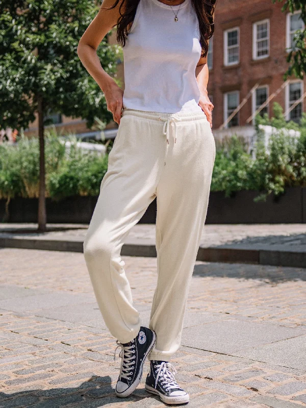 Lived In Lounge Fleece Pants - Sand Wide-Legged Palazzos