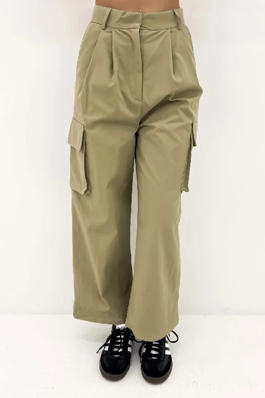 Lyle Cargo Pant Khaki Fashionable Tapered Leg Pants