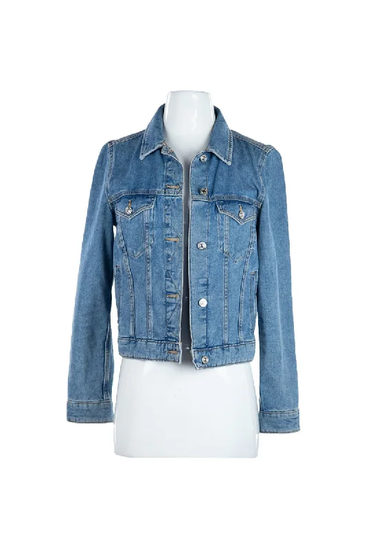MNG Denim Jacket Cotton Fabric Linen Fabric Terry Fabric