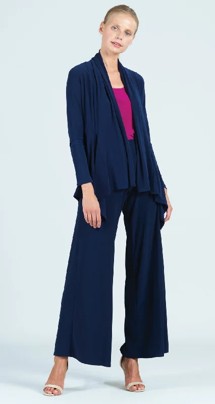 Navy Soft Knit Cardigan Striped Floral Plaid