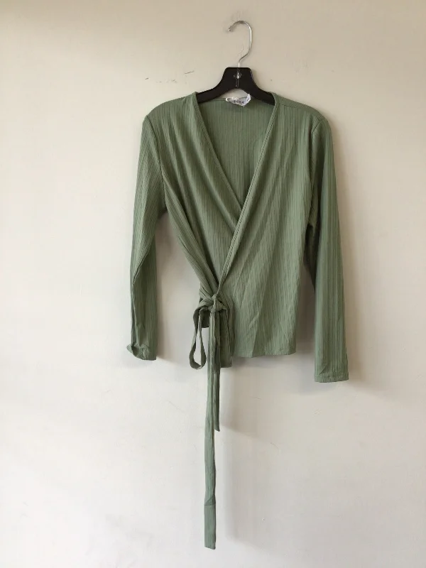 Ribbed Wrap Cardigan 036 Neon metallic Matte