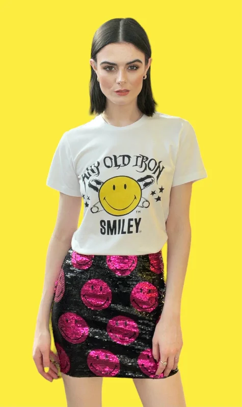 Any Old Iron x Smiley Pink Skirt leather skirt bold