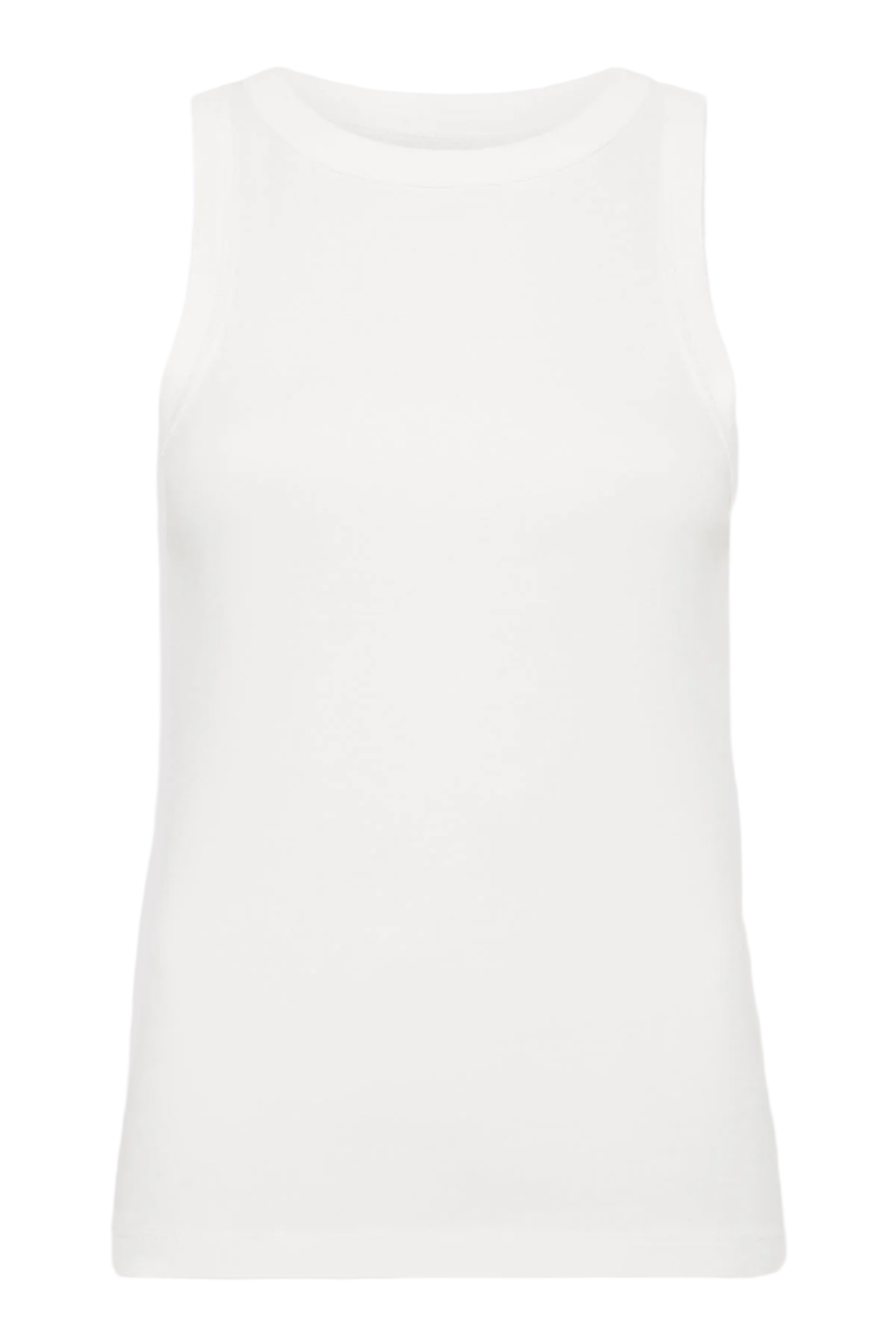 Organic Cotton Bateau Tank - White trendy tank top