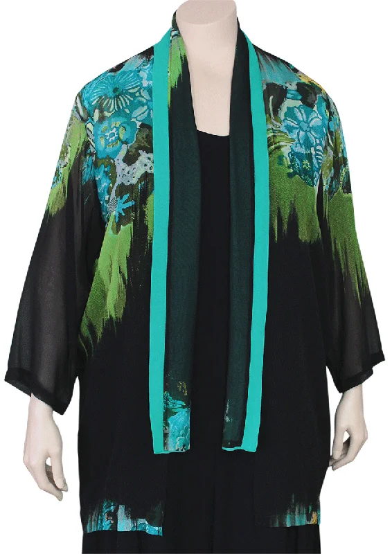Dressori Silk Georgette Shawl Collar Jacket Knit Jacket Woven Jacket Fleece Jacket