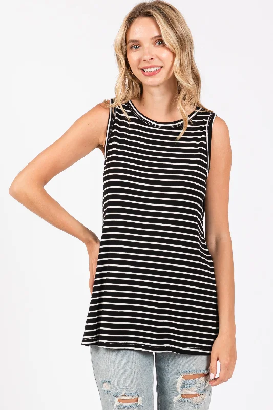 Black Striped Tank Top cute tank top