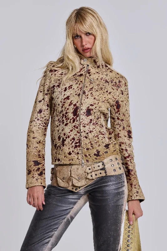 Cowhide Real Leather Piston Jacket Mesh Jacket Canvas Jacket Denim Jacket