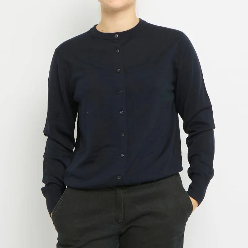 Round Neck Cardigan - UK 14 Polka Dot Checkered Tartan