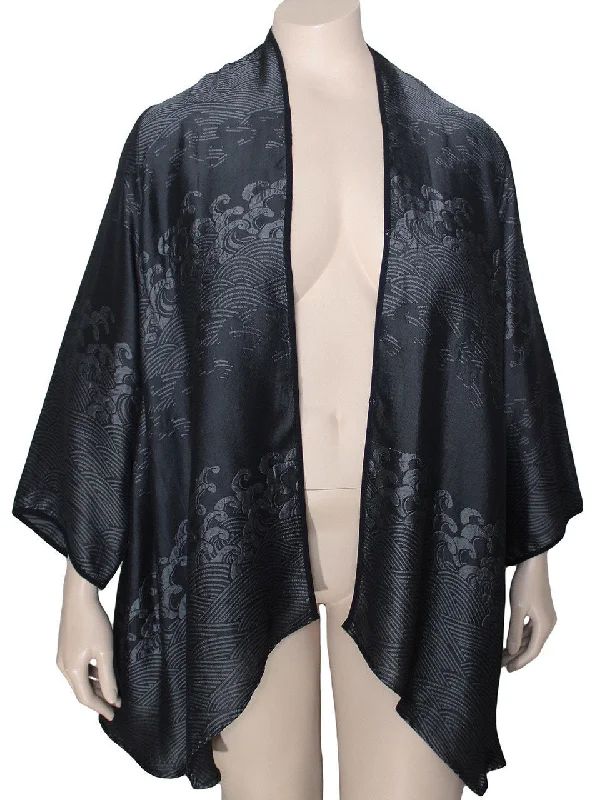 Dressori Silk Wave Reversible Jacket Satin Jacket Silk Jacket Chiffon Jacket