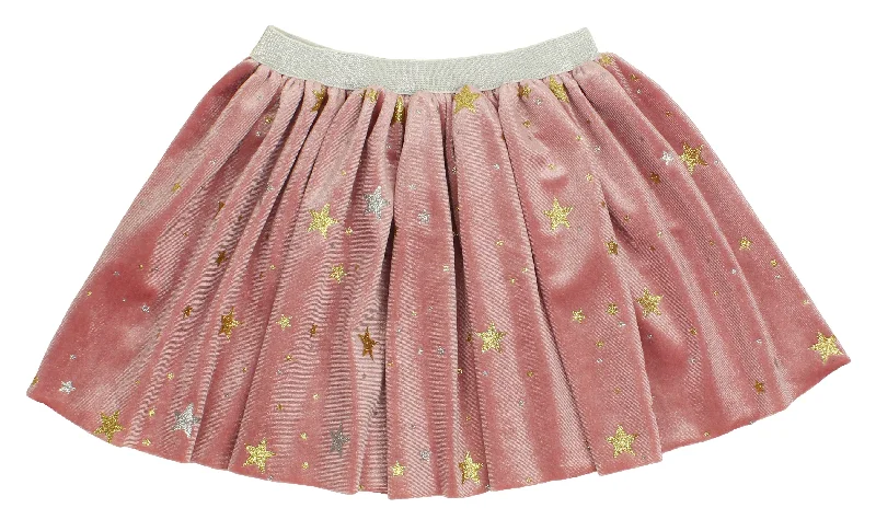 Baby Girls Skirt with Stars velvet skirt plush