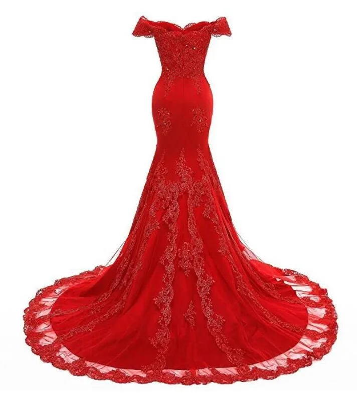 Sexy Mermaid Tulle with Lace Sweethart Party Dress, Long Prom Dress Tunics Vintage classic