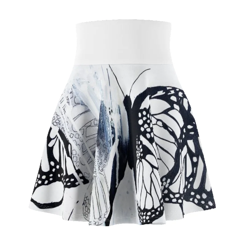 Kelly Kresconko "Butterfly Eyes" Skater Skirt silk skirt lustrous