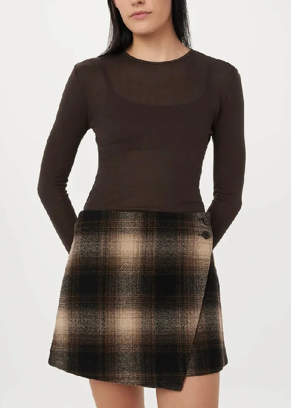 The Mini Wrap Skirt velvet skirt rich
