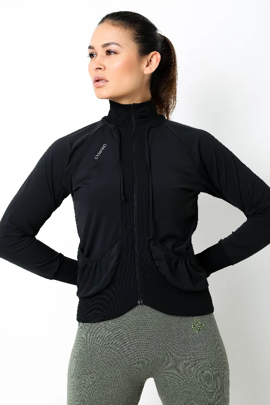 Womens - Pro Light Jacket - Black Faux Fur Fabric Real Fur Fabric Shearling Fabric