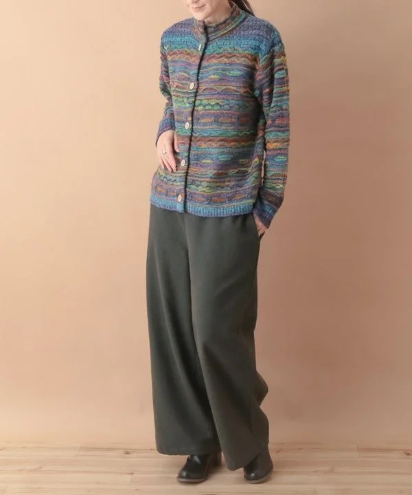 tsutsumu slub stone wash straight pants 24W427 Classic Flared Pants
