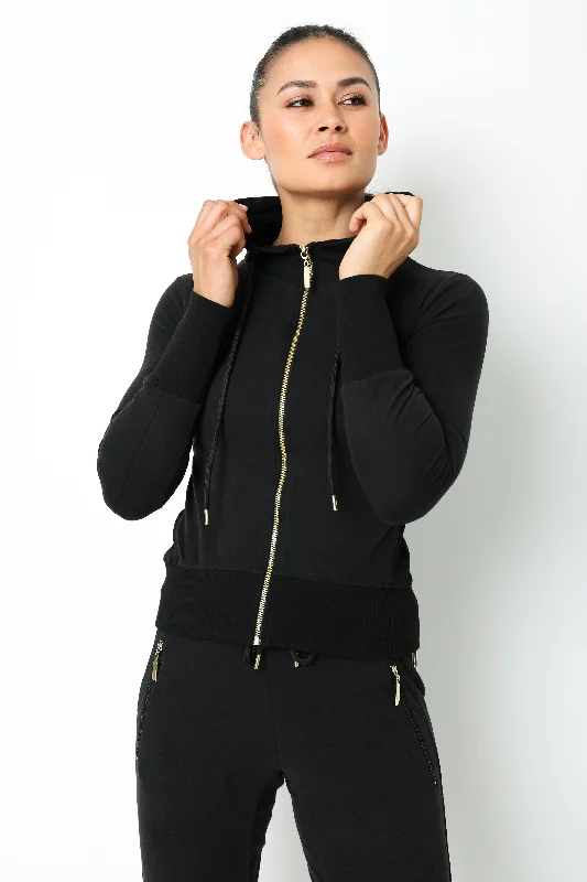 Womens - Essential Jacket - Black Fleece Jacket Down Jacket Parka