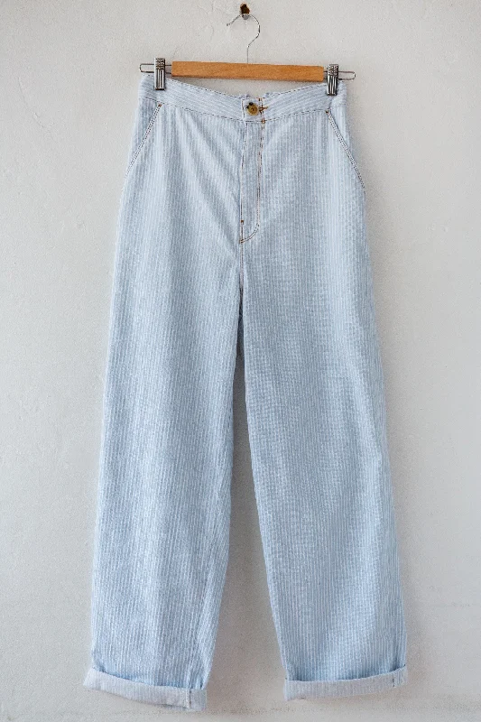 Pasop Stripe Pant Trendy Wide-Legged Trousers
