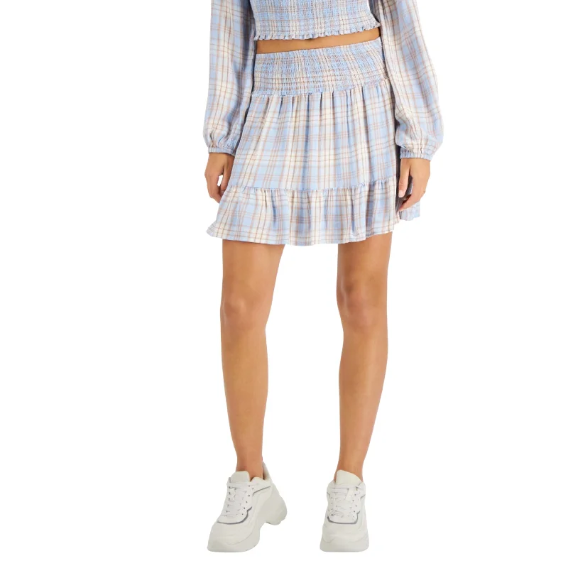 SELF ESTEEM - Ruffled Mini Skirt zip skirt side