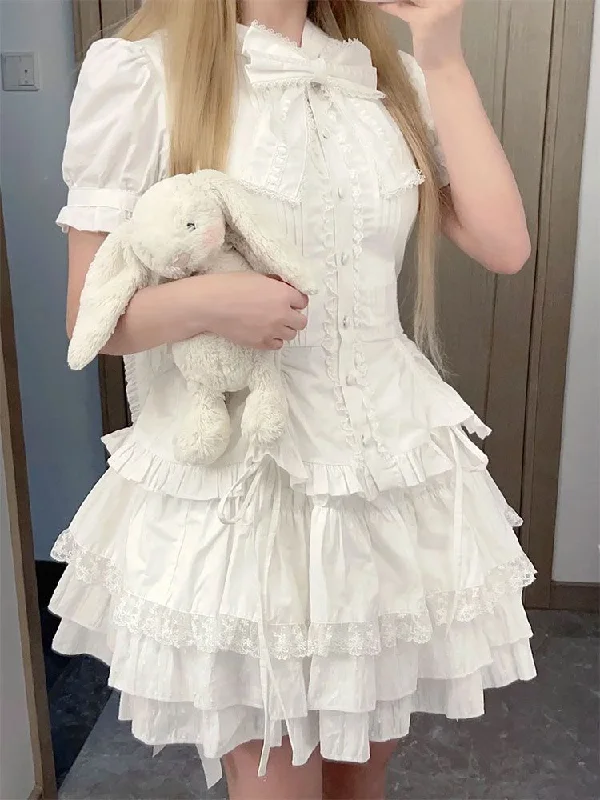 Gothic style sweet bow short Lolita cake skirt summer skirt style