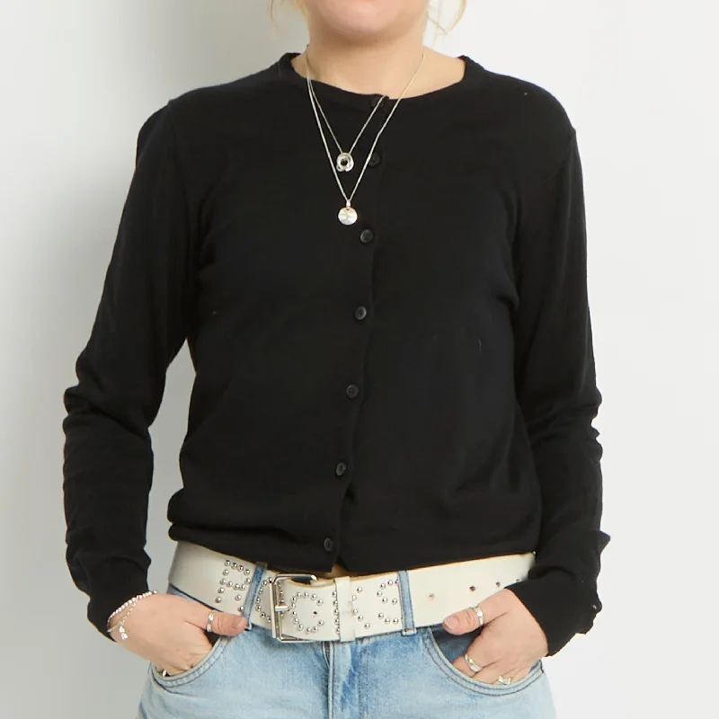 Fine Knit Cardigan - UK 12 Sequined Glittery Shiny