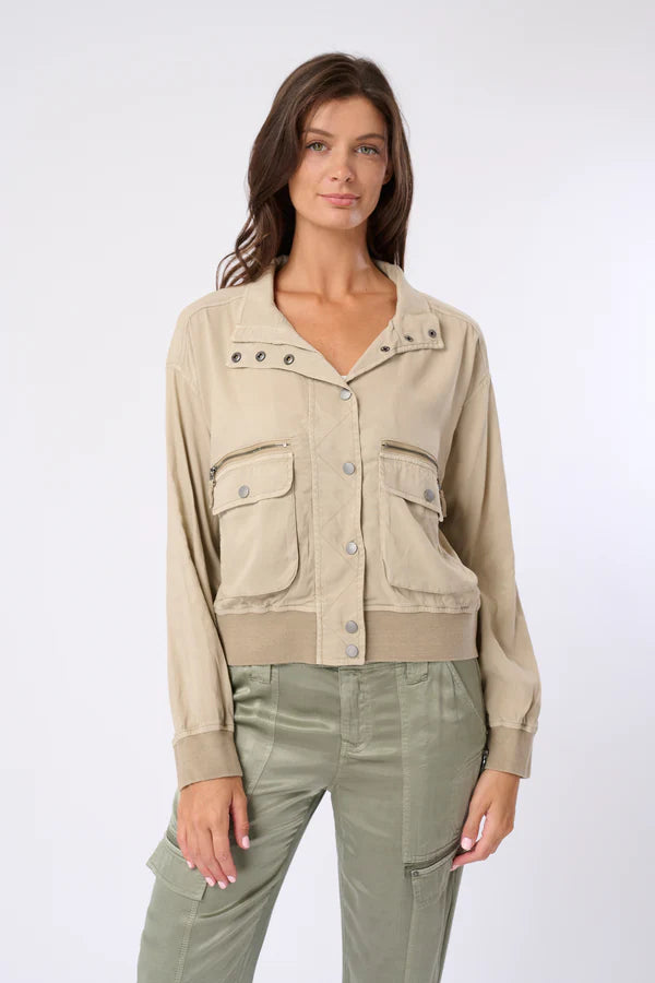 Samaria Cupro Jacket Clay - Marrakech Bomber Jacket Anorak Windbreaker