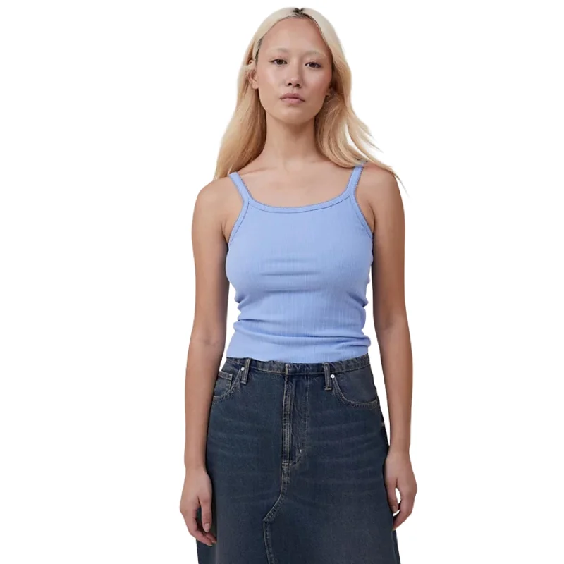 COTTON ON - Ava Picot Trim Tank top grey tank top
