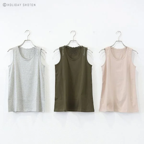 Shoulder Lace Tank Top [50% OFF] sequin tank top