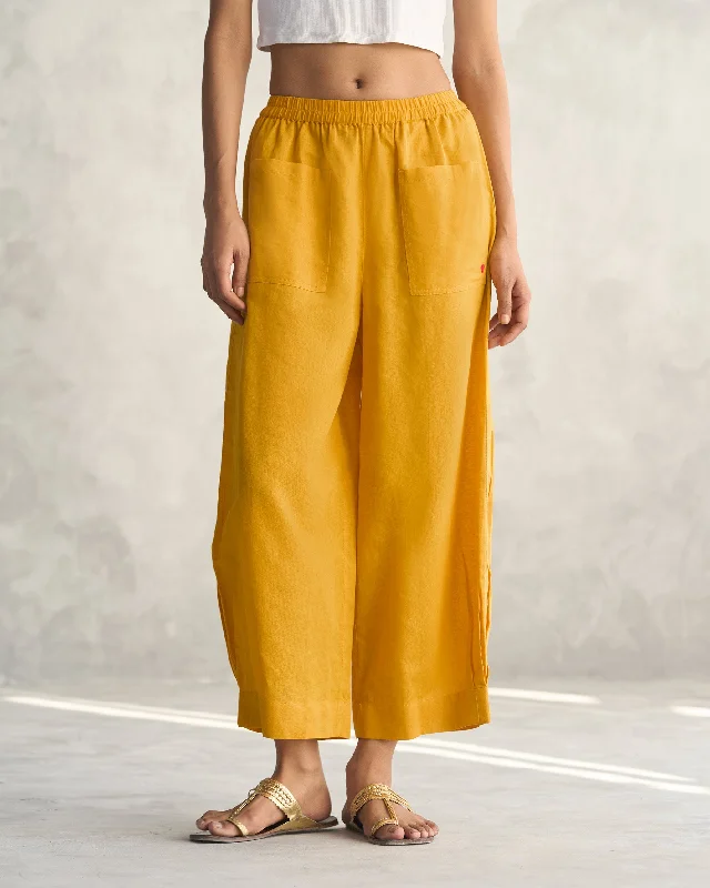 Serene Pants - Ochre Classic Straight-Leg Pants