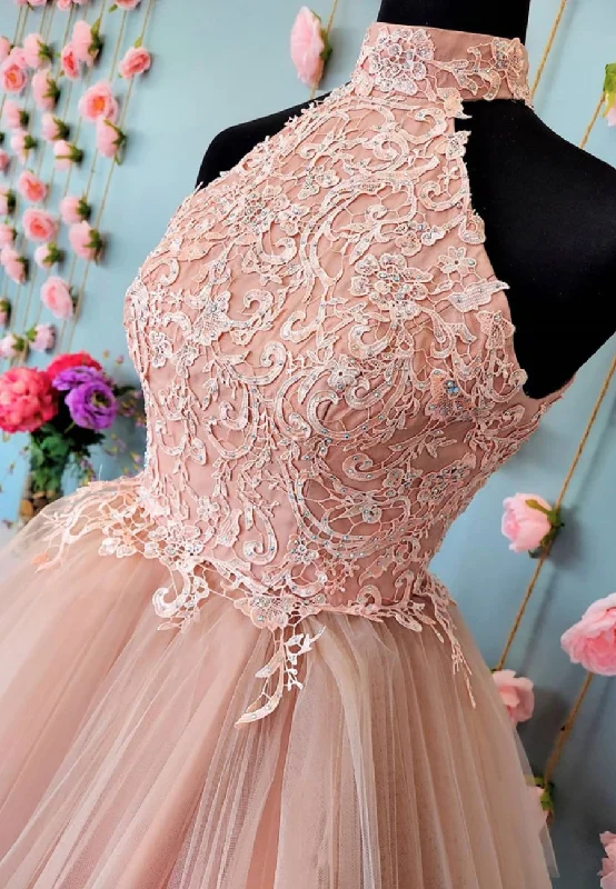 Cute Lace Short Prom Dresses, A-Line Evening Party Dresses Tunics Spring floral
