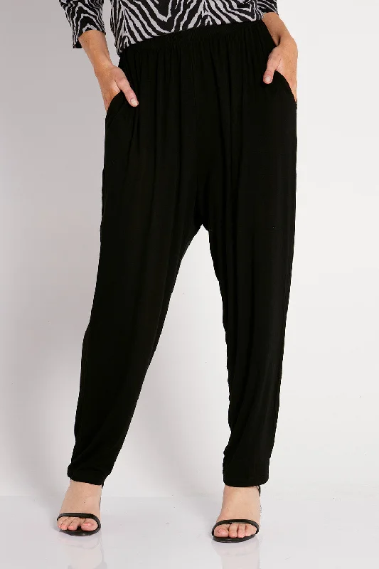 Dani Pants - Black Slim Fit Casual Pants