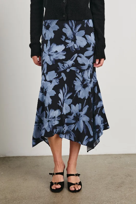 EDWINA SKIRT - MIDNIGHT LILY chiffon skirt floaty