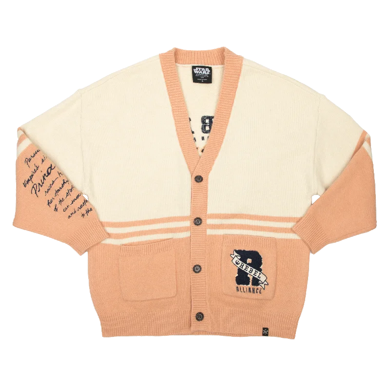 Princess Leia Varsity Cardigan Asymmetrical,ymmetric Pencil Cardigan