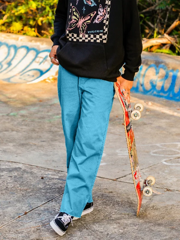 Thisthatthem Skate Pants - Harbor Blue Classic Straight-Leg Pants