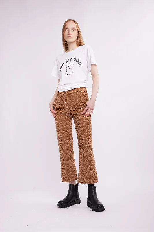 Ayla Crop Pants Relaxed Fit Trousers