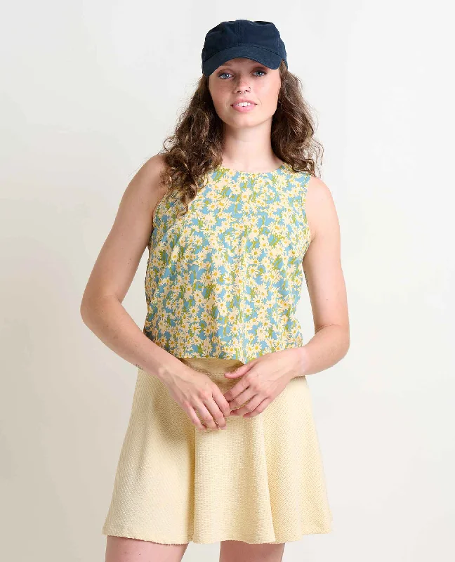 Sunkissed Button Back Tank grey tank top