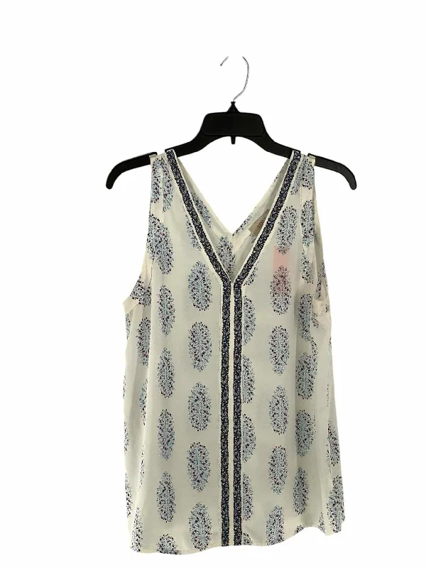 Loft Size M White Blue Floral Tank Top cozy tank top