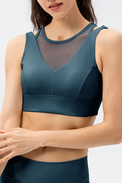 Cutout Wide Strap Active Tank ivory tank top