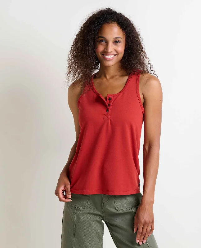 Piru Henley Tank charcoal tank top